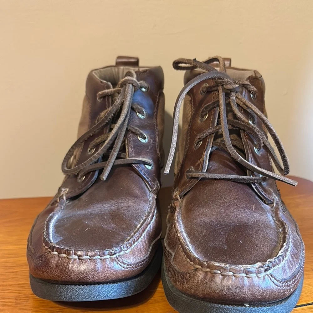 Sperry Brown Boat Shoes with Ankle Support